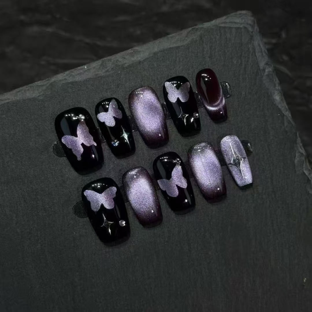 Elegant Butterfly Press-On Nail Art Set Stornfield