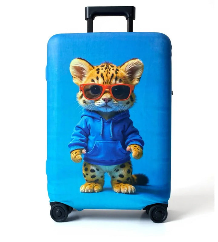 Unisex nan elastic suitcase cover with artistic marble print, shockproof fit and tear-resistant stretch material Stornfield