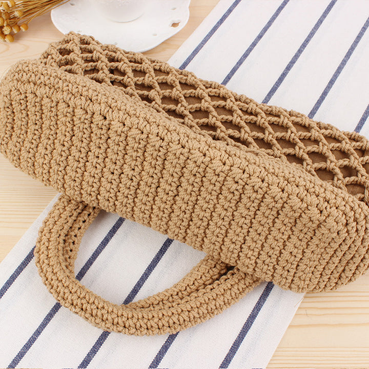 Macrame Beach Bag with Innovative Mesh Design Stornfield