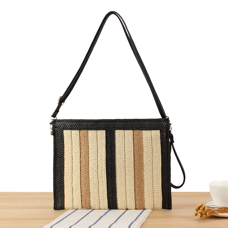 Handbag Made of Woven Material with Stylish Stripe Pattern Stornfield