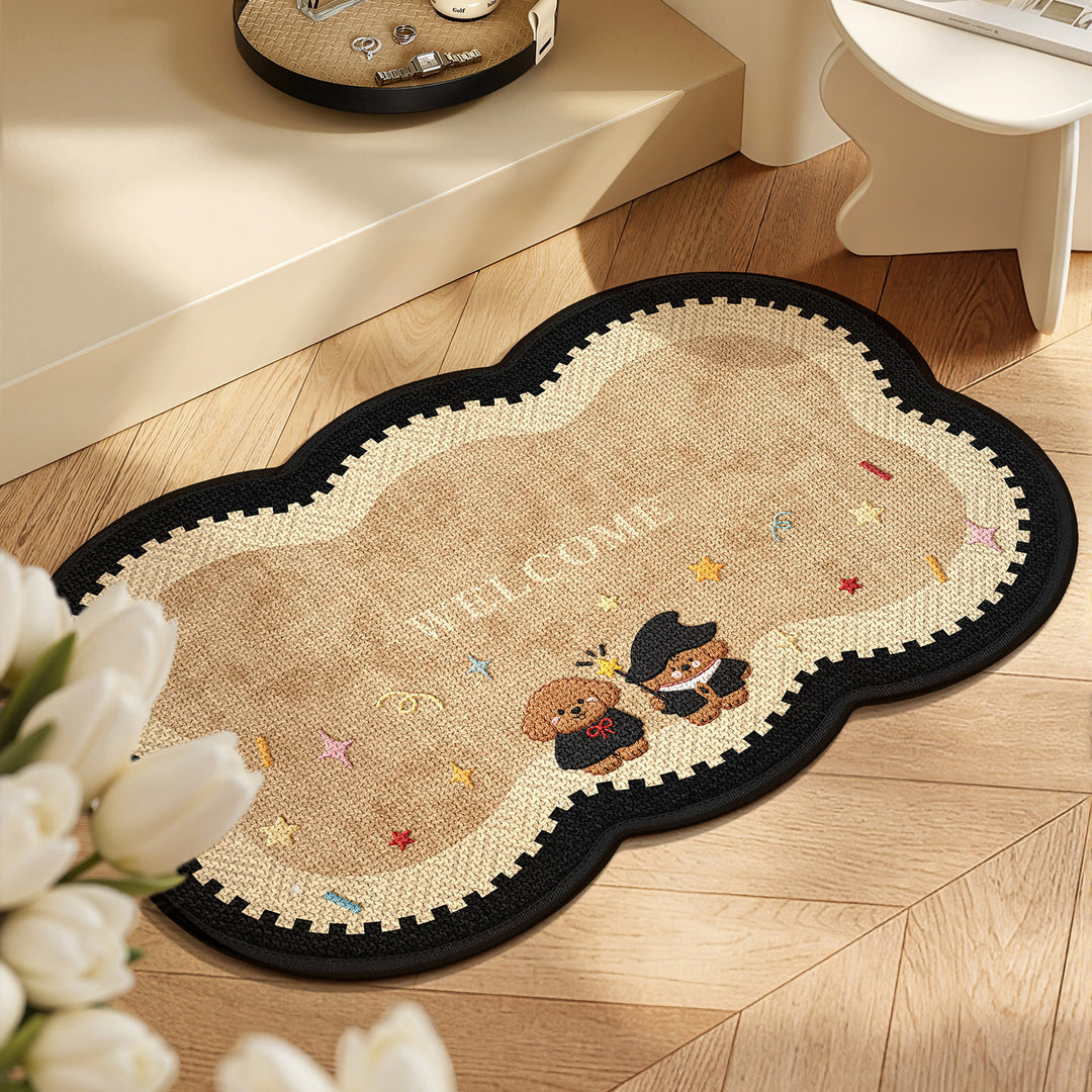 Playful Animal-Themed Decorative Area Mat