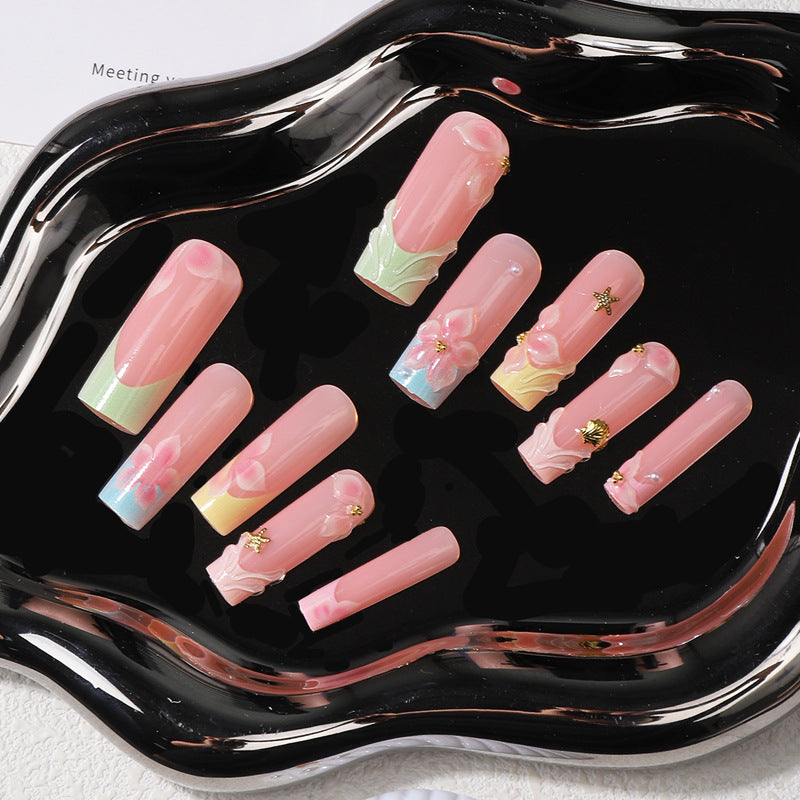 Floral Artisan Press-On Nail Set Stornfield