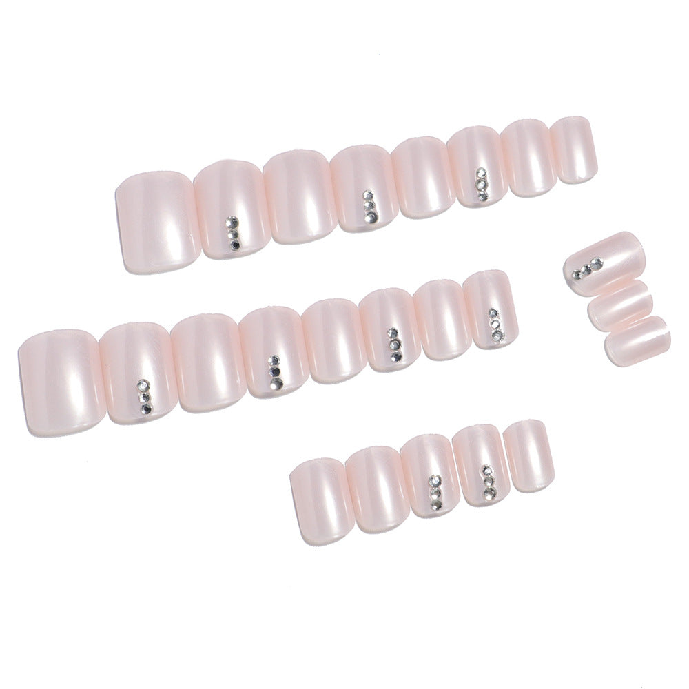 Premium Decorative Press-On Pedicure Nail Set Stornfield