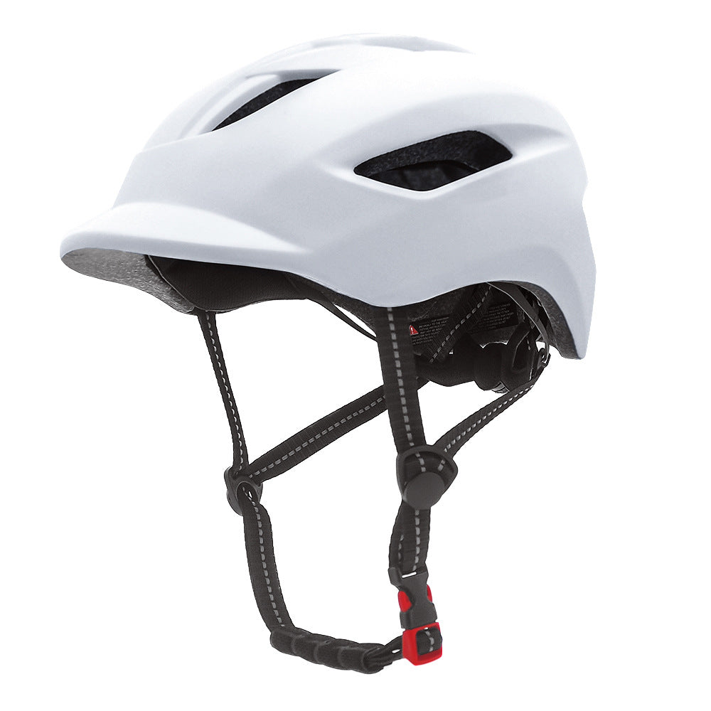 urban commuter cycling helmet with adjustable retention and integrated visor Stornfield