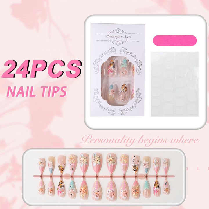 Tropical Floral Press-On Nail Set Stornfield