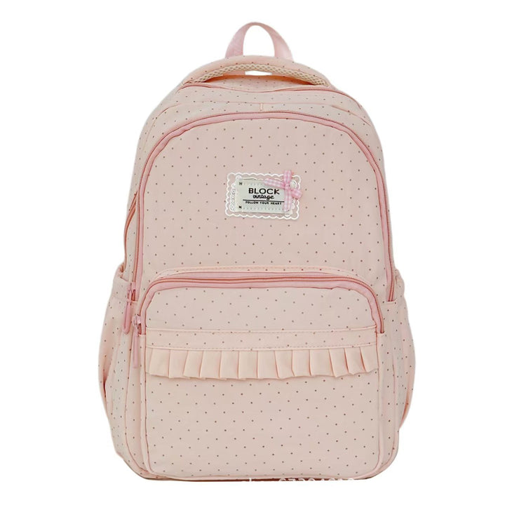 Stylish Polka Dot Ruffled Backpack Stornfield
