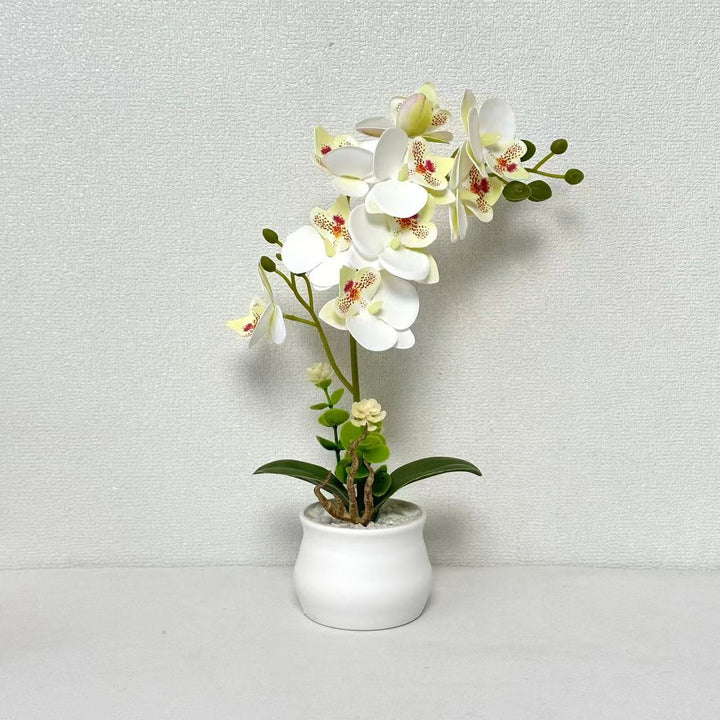 Elegant Faux Orchid Arrangement for Home Decor Display