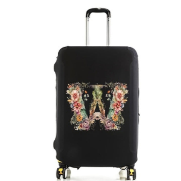 Women's Hard Shell Suitcase with Floral Initial Design Stornfield