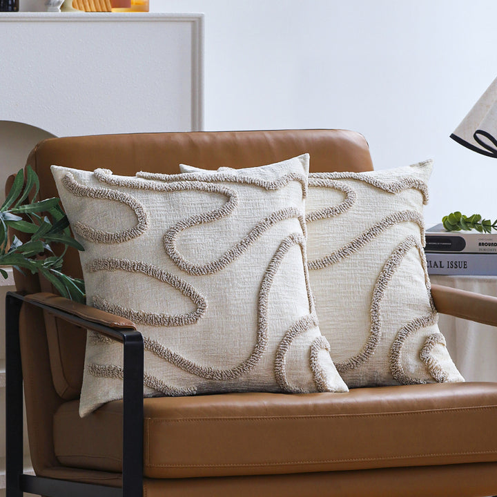 Decorative pillow with unique wave pattern