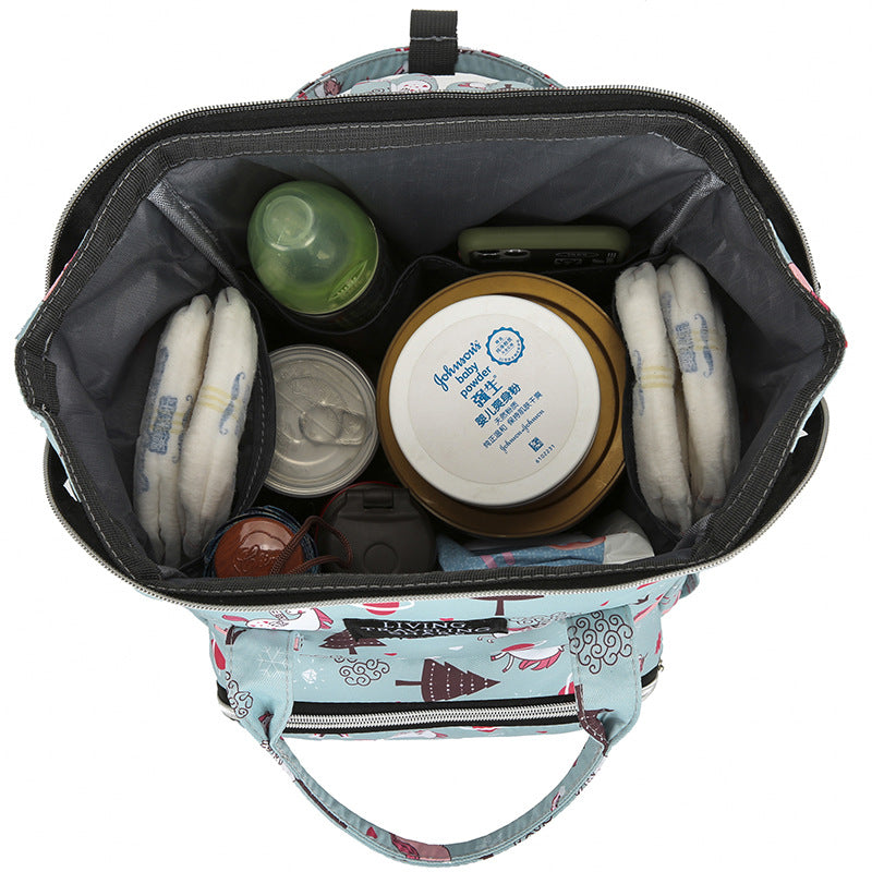 Versatile Leaf Print Travel Backpack Stornfield
