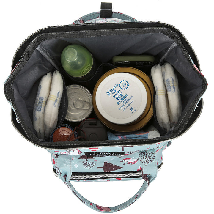 Versatile Leaf Print Travel Backpack Stornfield
