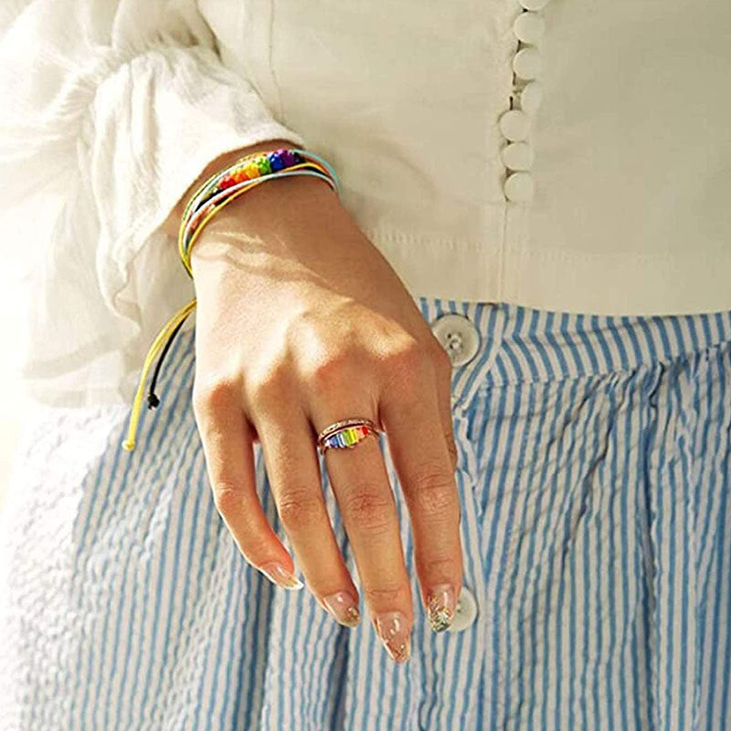 Adjustable Multi-Colored Crystal Ring Stornfield