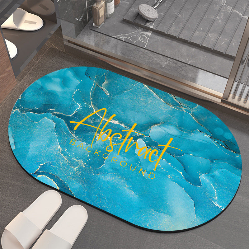Luxurious Abstract Marble Bath Mat Stornfield