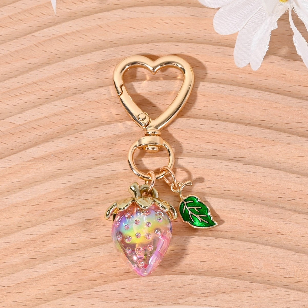 Keychain with Fruity Strawberry Design Stornfield