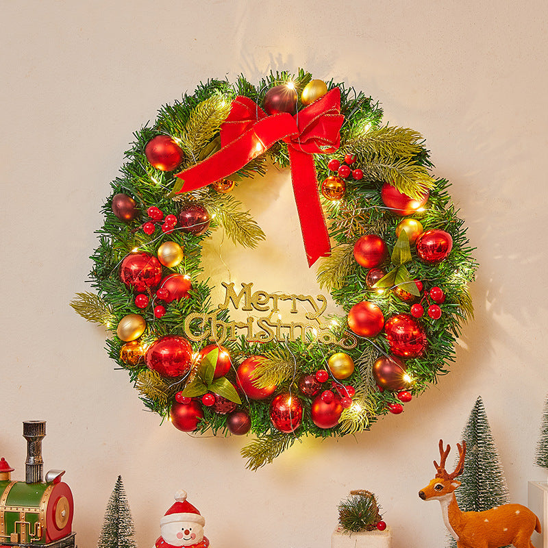 Festive Christmas wreath with lights Stornfield
