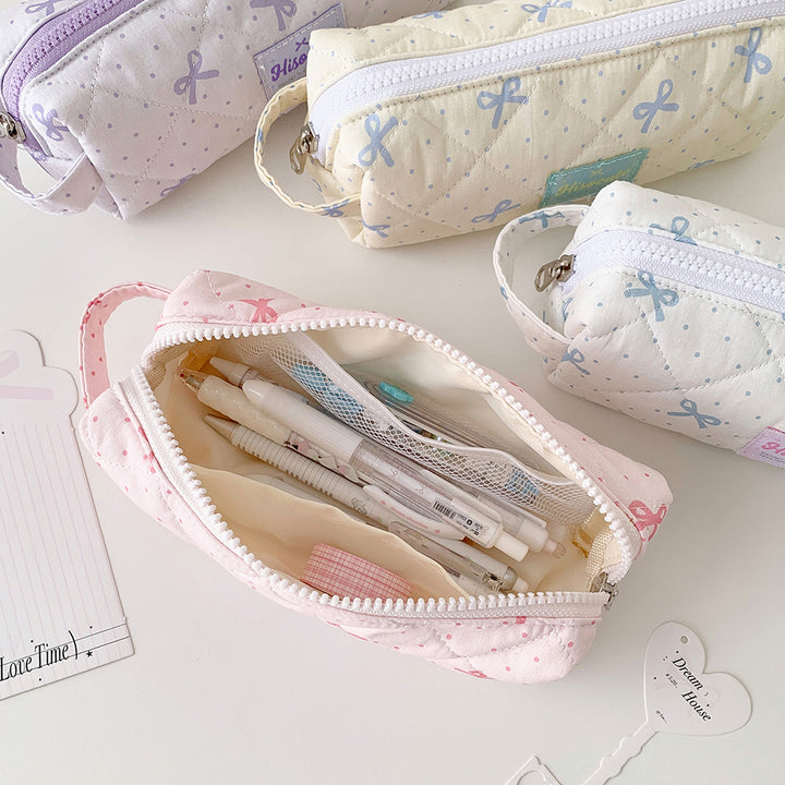 Quilted Pencil Case with Zipper Stornfield