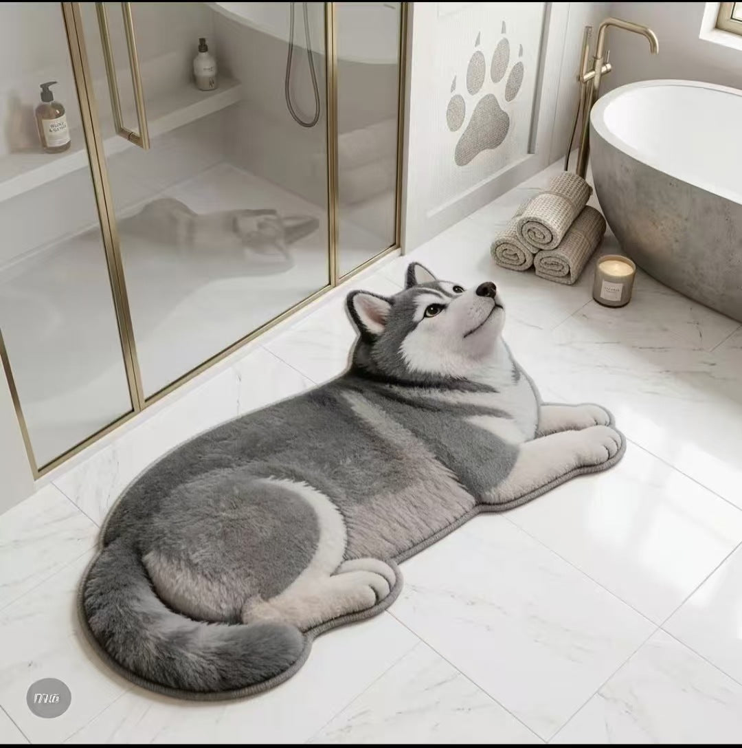 Cute Penguin Plush Bath Mat