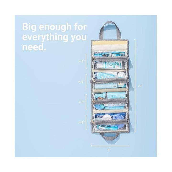 Practical cosmetic organizer bag with transparent compartments Stornfield