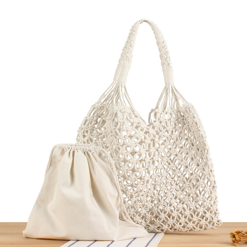 Handbag Made of Durable Hand-Knotted Net Material Stornfield