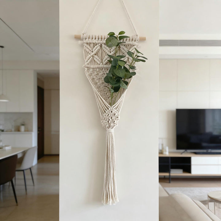 Decorative Macrame Wall Hanging with Elegant Fringed Tassels Stornfield
