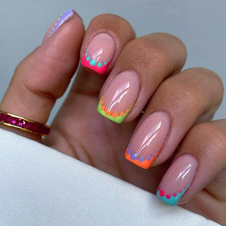 Colorful Dot Design Nail Art Stornfield