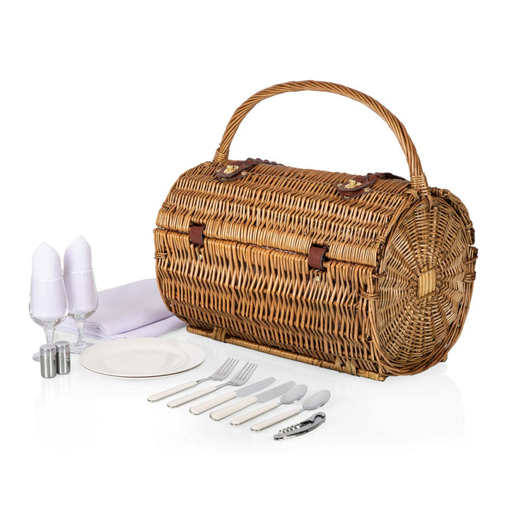 Women's picnic basket with integrated dish set and stylish gingham pattern Stornfield