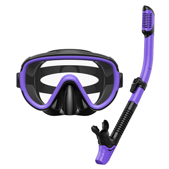 Premium dive mask with anti-fog function and flexible breathing tube Stornfield