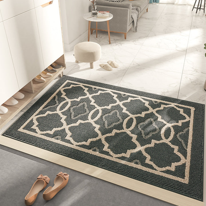 Textured Geometric Pattern Area Rug