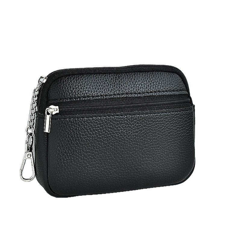 Compact Leather Zippered Card Wallet Stornfield