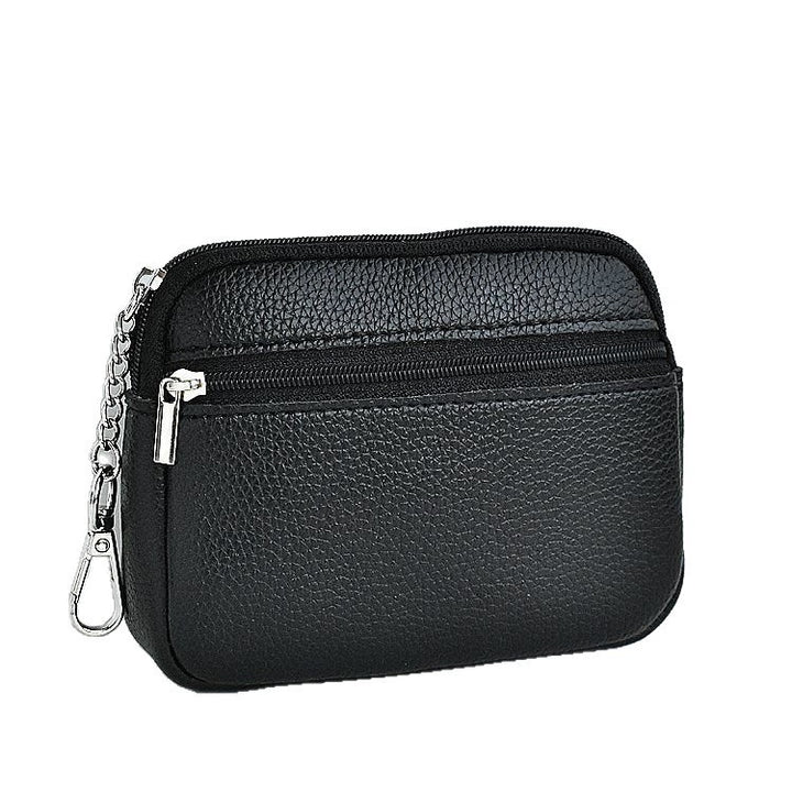 Compact Leather Zippered Card Wallet Stornfield
