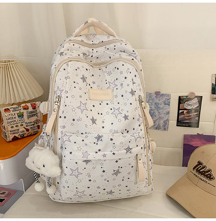 Star-Patterned Comfort School Backpack Stornfield