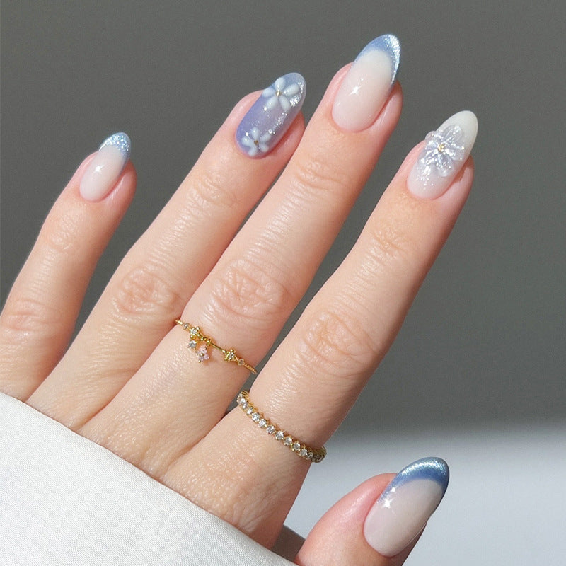 Artistic Floral Design Press-On Nail Tips Stornfield