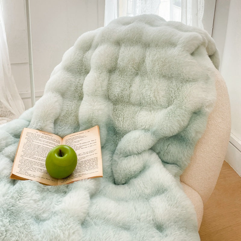 Plush Faux Fur Throw Blanket