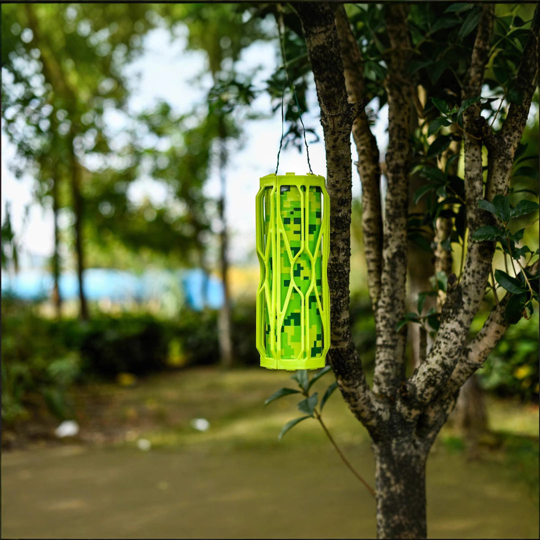 Hanging insect trap lantern with UV LED attractant and protective cage Stornfield