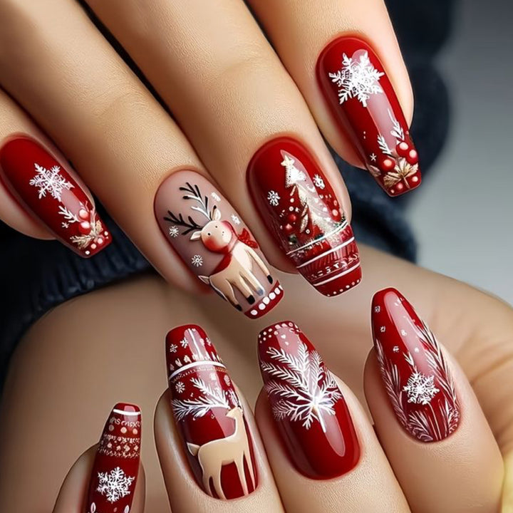 Festive 3D Reindeer Nail Art Extensions Stornfield 1789713556
