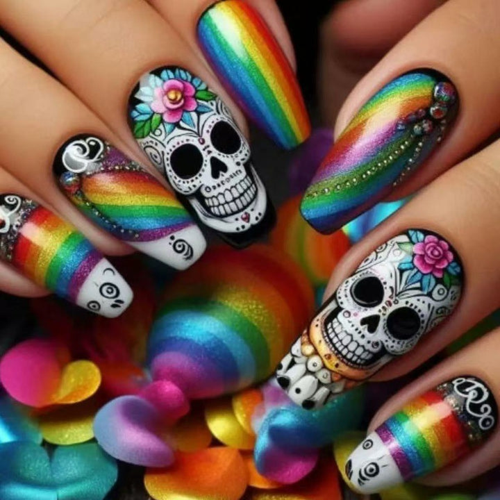 Creative artificial nails with skull design Stornfield
