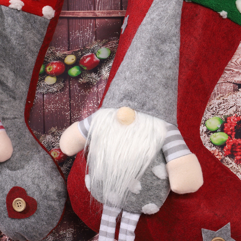 Playful Christmas stocking with gnome motif Stornfield