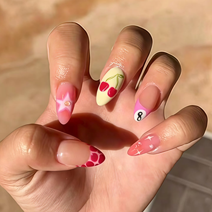 Artistic Fruit-Inspired Press-On Nail Art Stornfield