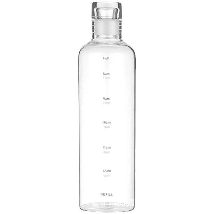 Women's transparent motif drinking bottle with time markers Stornfield