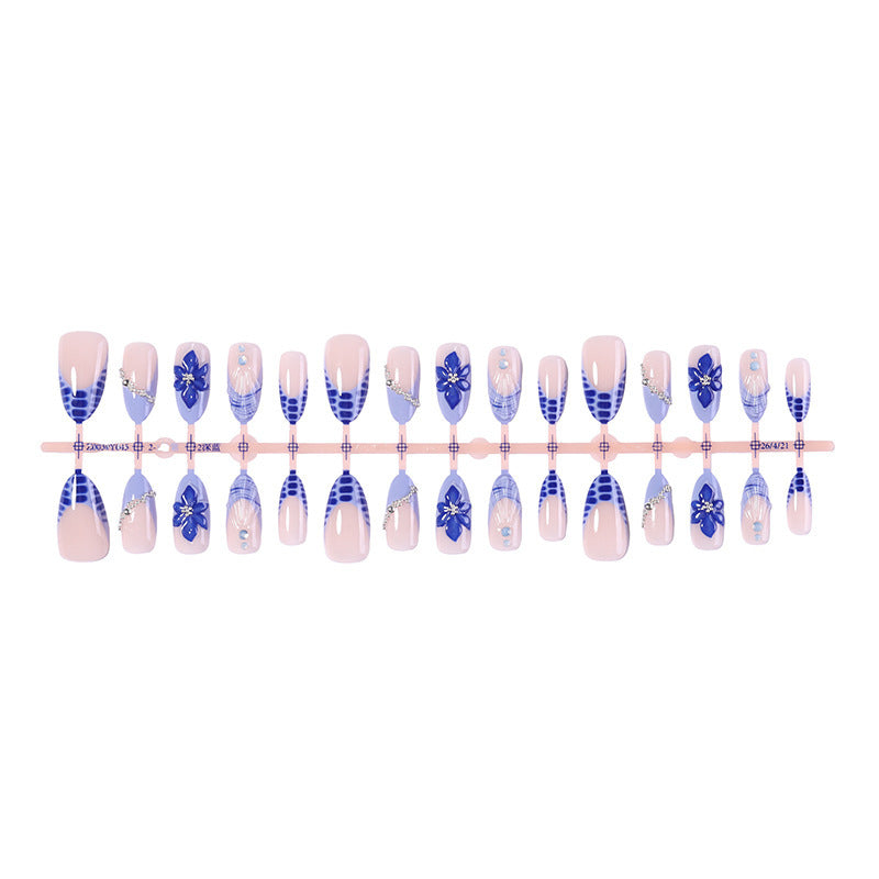 Creative nail art set with floral and geometric accents Stornfield