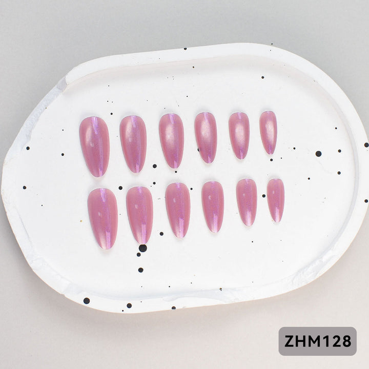 Artistic Press-On Nail Set with Cherry Blossom Design Stornfield