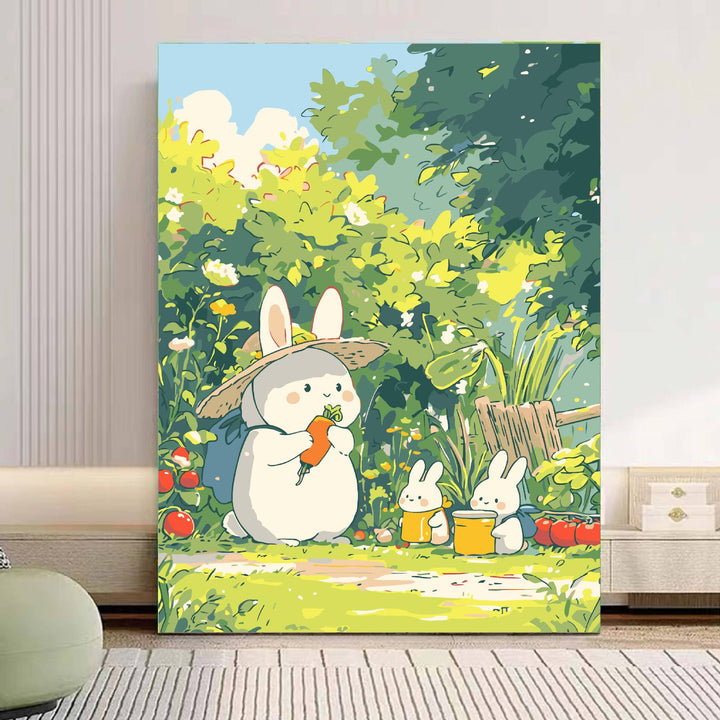 Playful Panda Illustration Canvas Art Stornfield