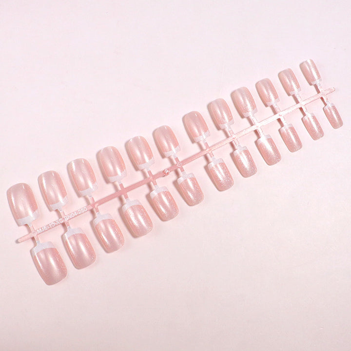 Premium Glossy French Tip Press-On Nails Stornfield