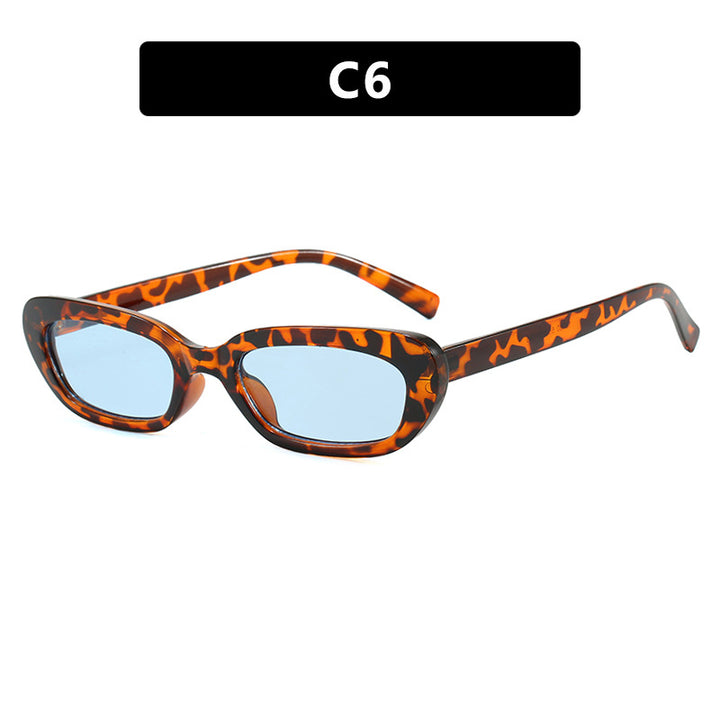Women's trendy cat-eye sunglasses with transparent plastic frame and UV protection Stornfield