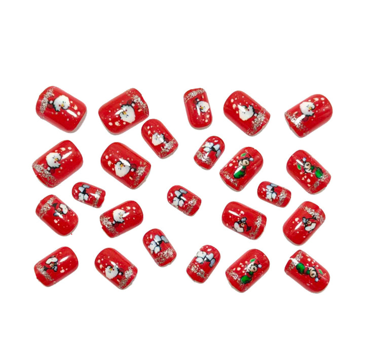 Artificial nails with festive Christmas designs Stornfield