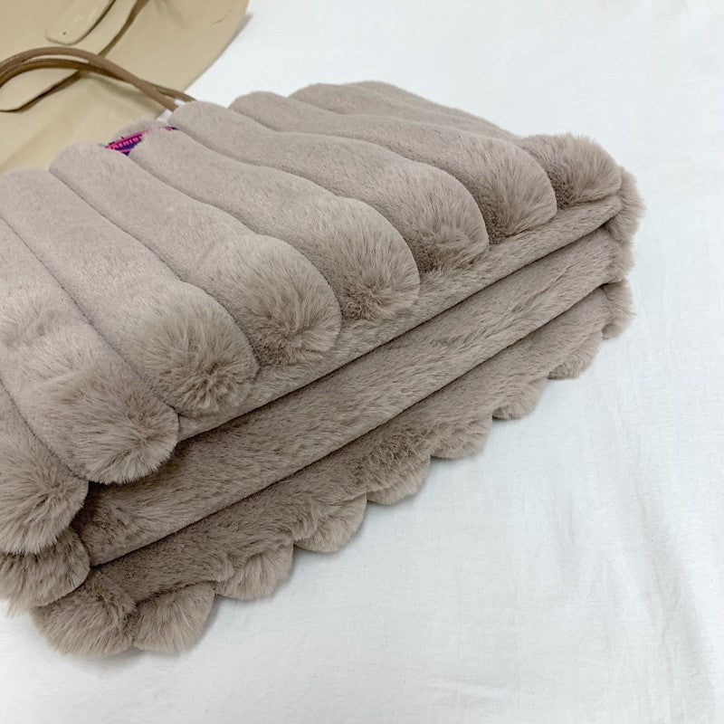 Plush Textured Tote Bag