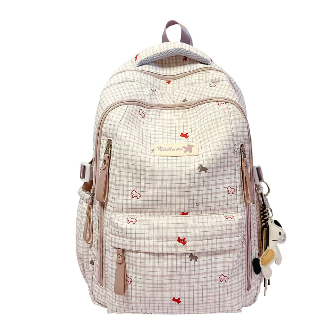 Stylish Grid Patterned Backpack Stornfield