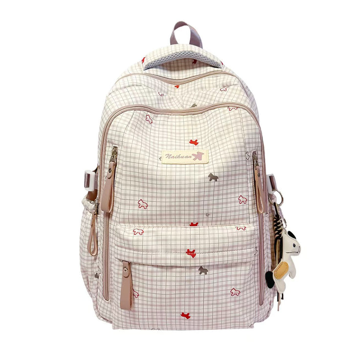 Stylish Grid Patterned Backpack Stornfield