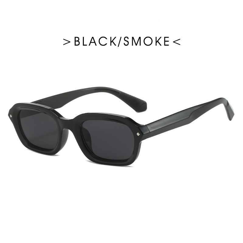 Ladies trendy rectangular sunglasses with completely transparent frame and UV protection Stornfield