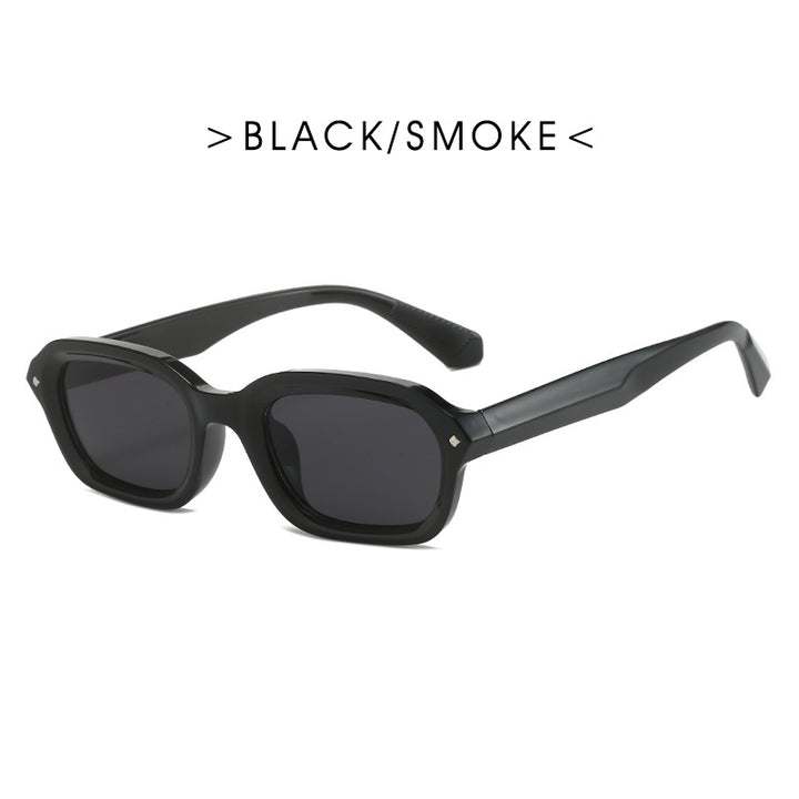 Ladies trendy rectangular sunglasses with completely transparent frame and UV protection Stornfield